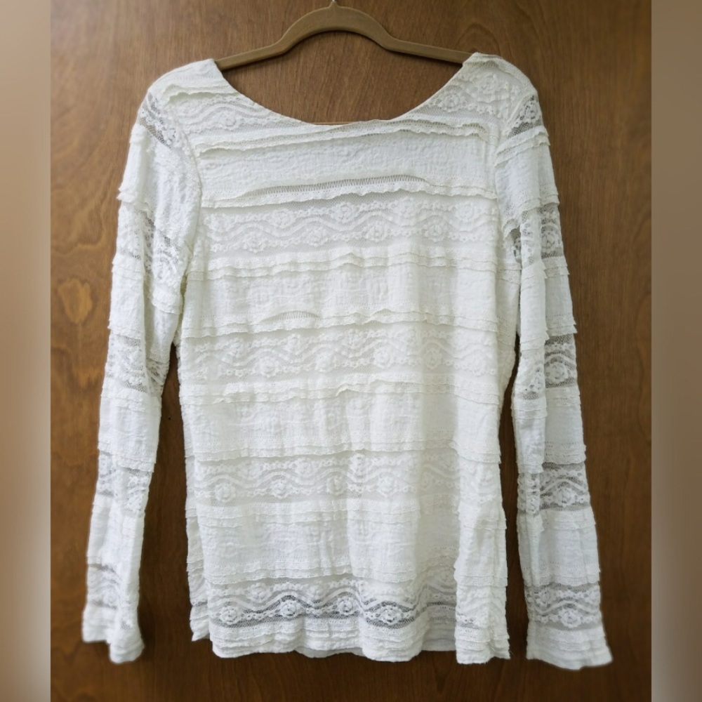 Long Sleeve Lace Blouse